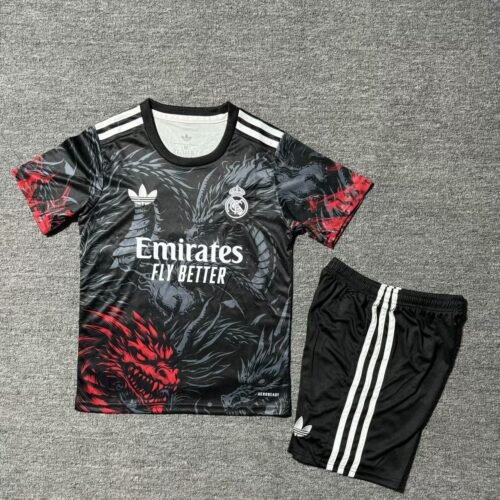 Conjunto niño Real Madrid Dragon negro 2025-2026