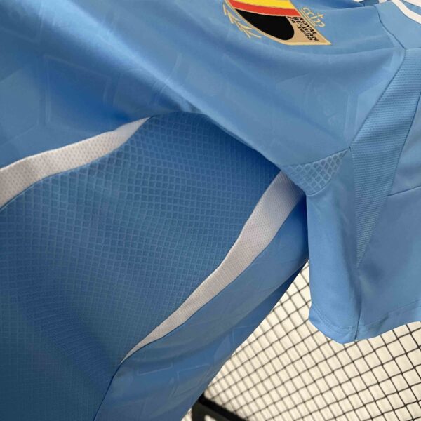 Camiseta Bélgica Eurocopa 2024 Celeste lateral