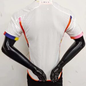 Camiseta Bélgica Mundial 2022 Blanca dorsal