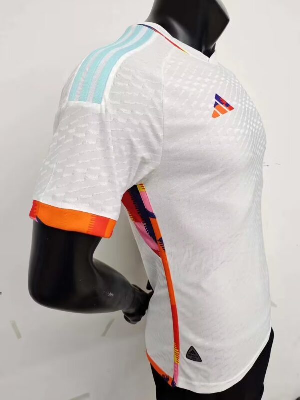 Camiseta Bélgica Mundial 2022 Blanca manga