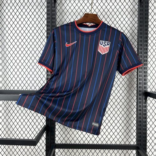 Camiseta Estados Unidos 2025 Negro rayado