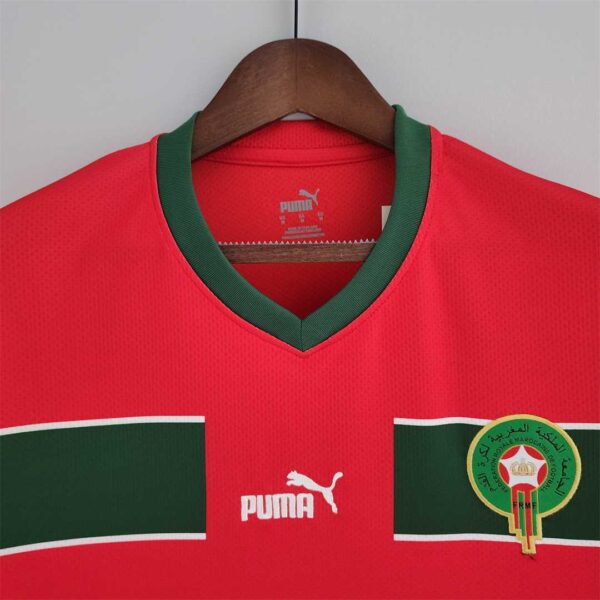 Camiseta Marruecos Mundial 2022 cuello
