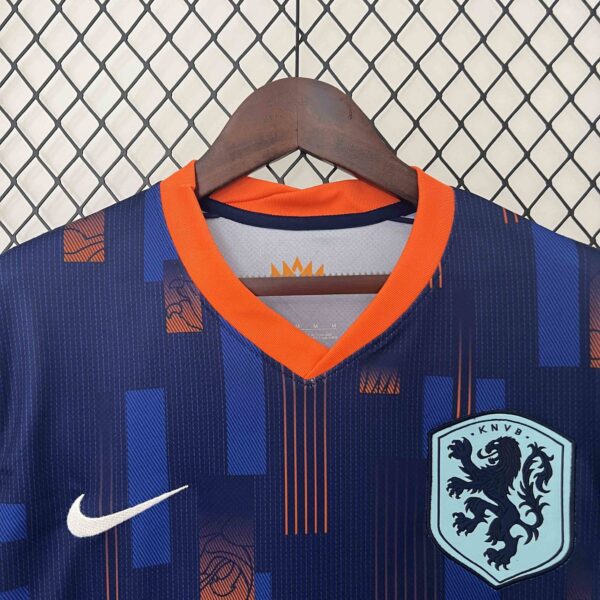 Camiseta Países Bajos 2024 Azul cuello
