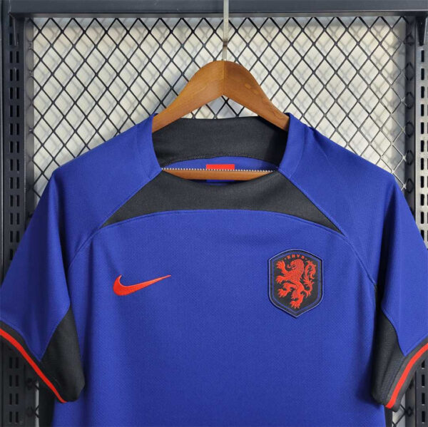 Camiseta Países Bajos Mundial 2022 Azul pecho