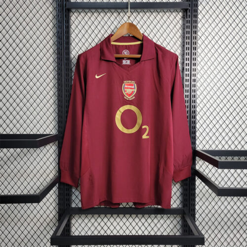 Camiseta Retro Arsenal Manga larga Rojo 2005-2006 Henry