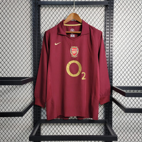 Camiseta Retro Arsenal Manga larga Rojo 2005-2006 Henry