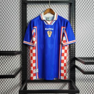 Camiseta Retro Croacia Mundial 1998 Azul