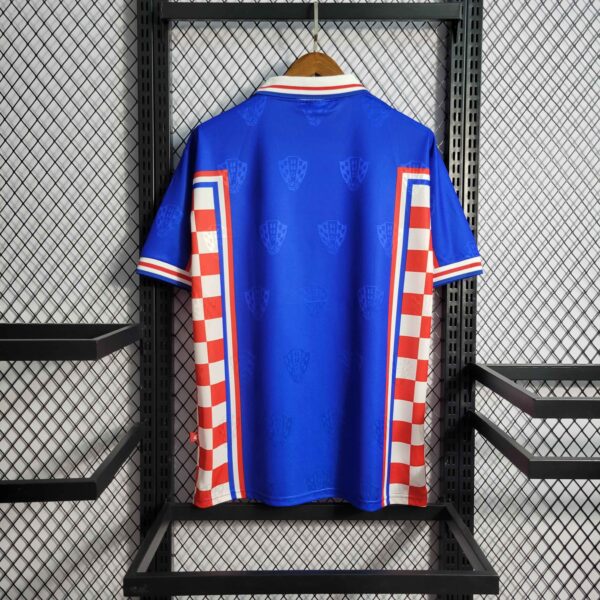 Camiseta Retro Croacia Mundial 1998 Azul dorsal