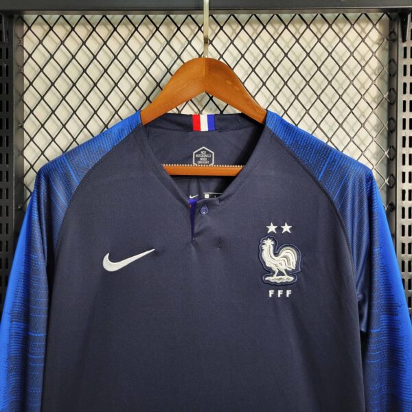 Camiseta Retro Francia 2018 mundial pecho