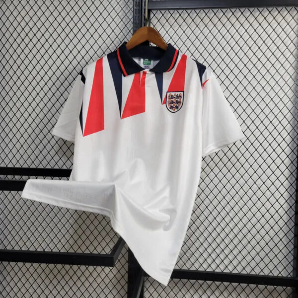 Camiseta Retro Inglaterra Blanca 1992 lateral