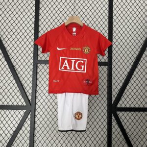 Conjunto niño Retro Manchester United 2007-2008 Ronaldo primera equipacion