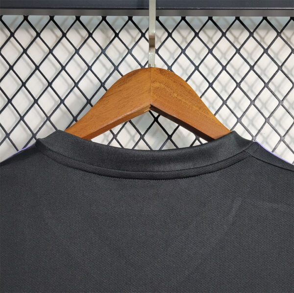 Camiseta Olympique Lyon 2022-2023 Negro cuello